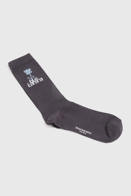 CALCETINES FLOWER ANTRACITA