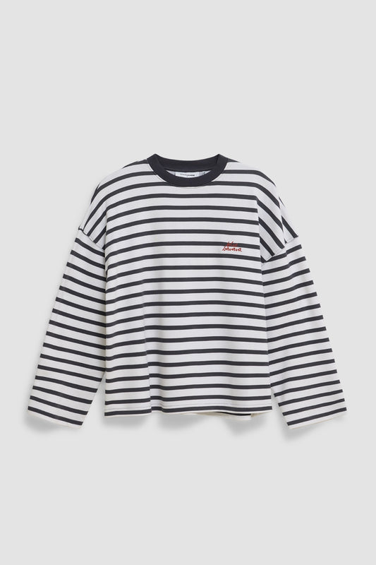 SUDADERA MUJER STRIPES ANTRACITA