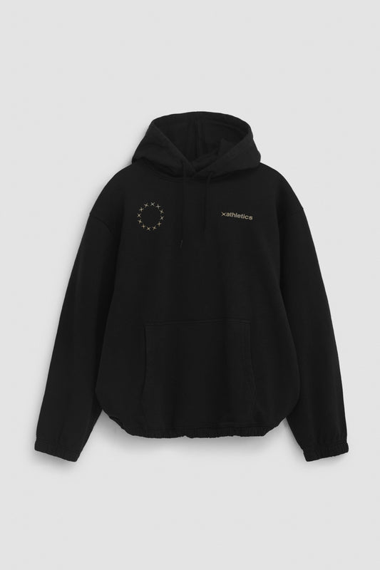 BLACK WASHED LOGO HOODIE