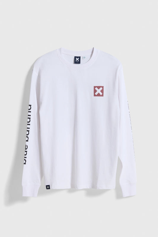 CAMISETA MANGA LARGA CORE BLANCA