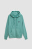 SUDADERA CON CAPUCHA FULL ZIP ICONIC DUSTY ACQUA