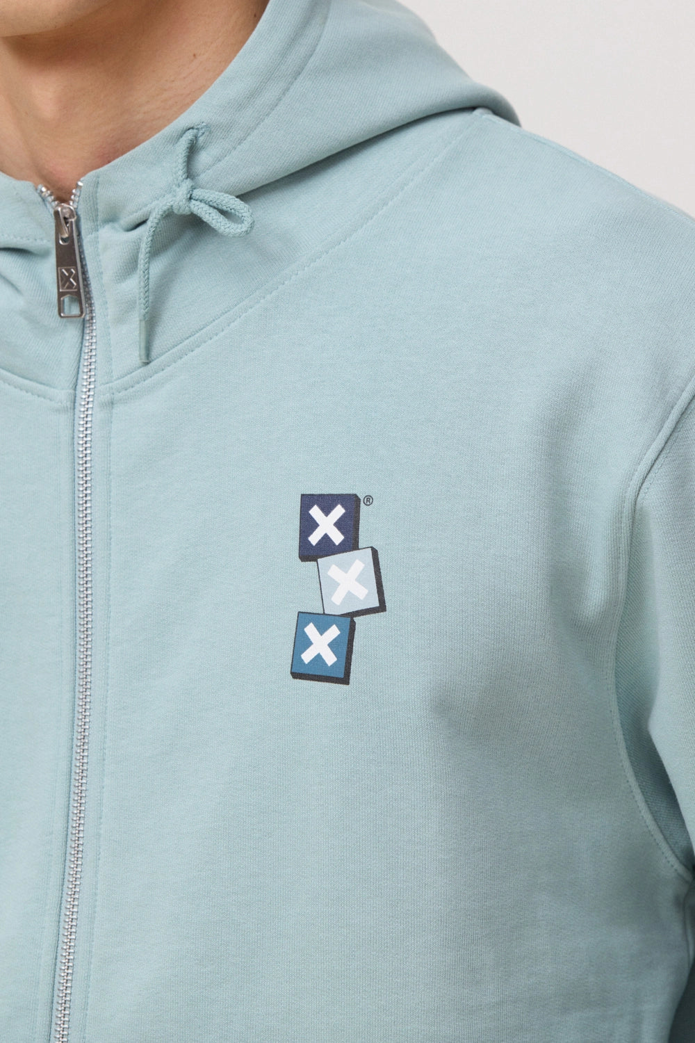 SUDADERA CON CAPUCHA FULL ZIP GOODS MIST