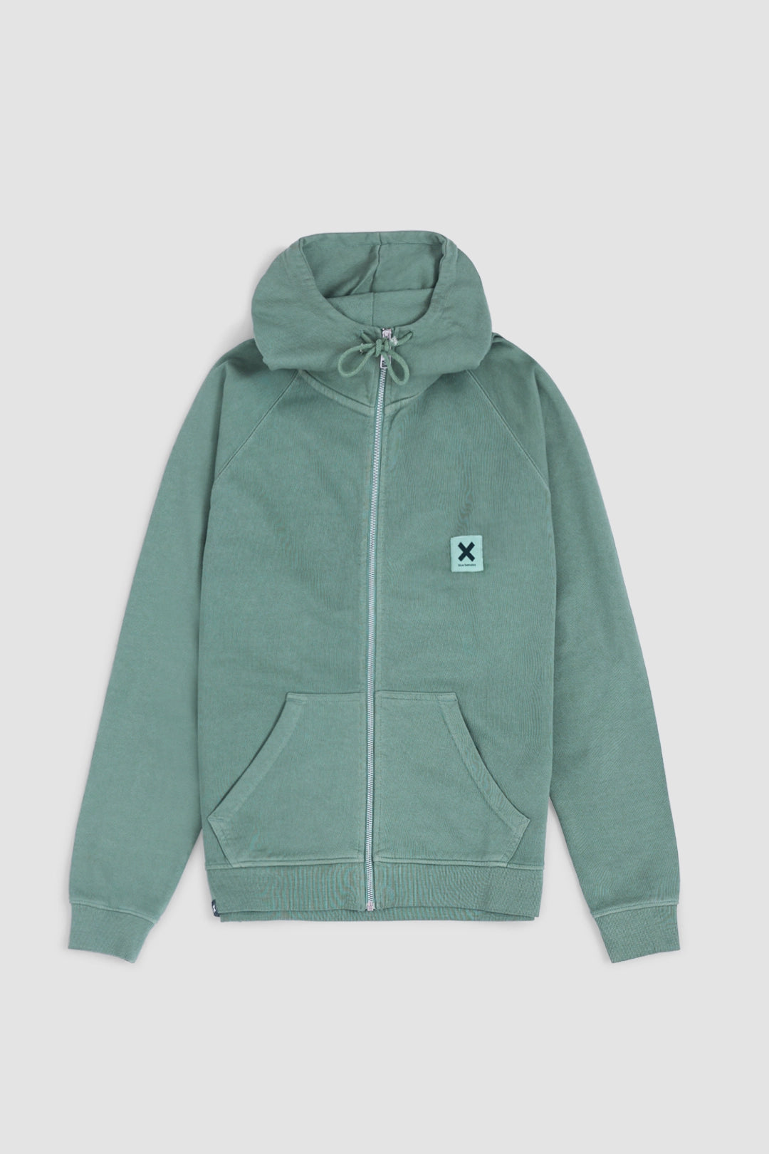 SUDADERA CON CAPUCHA FULL ZIP ICONIC SAGE