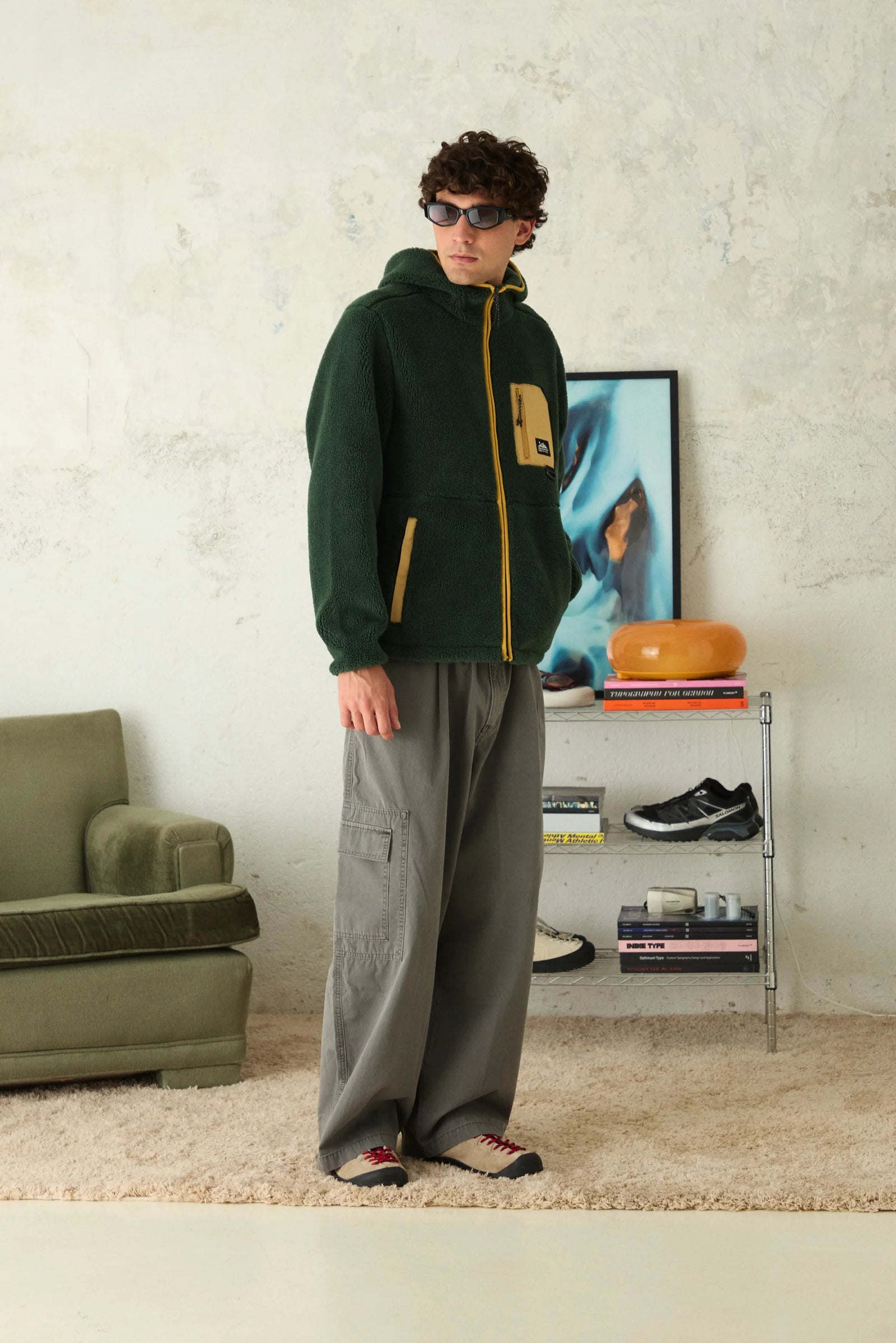 SUDADERA CON CAPUCHA POLAR CAVE CAQUI thumbnail