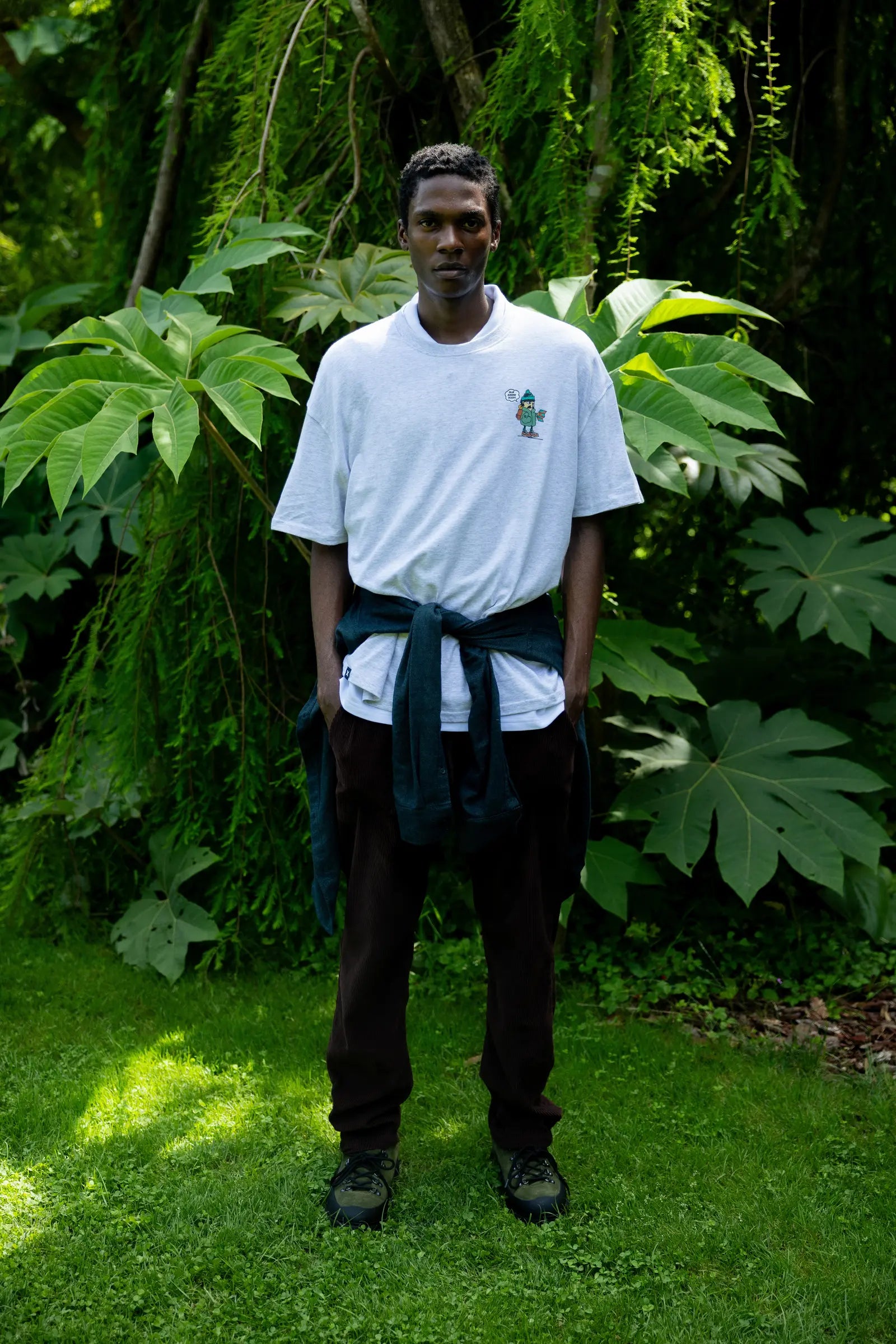 LIGHT GREY MELANGE CHASE TEE