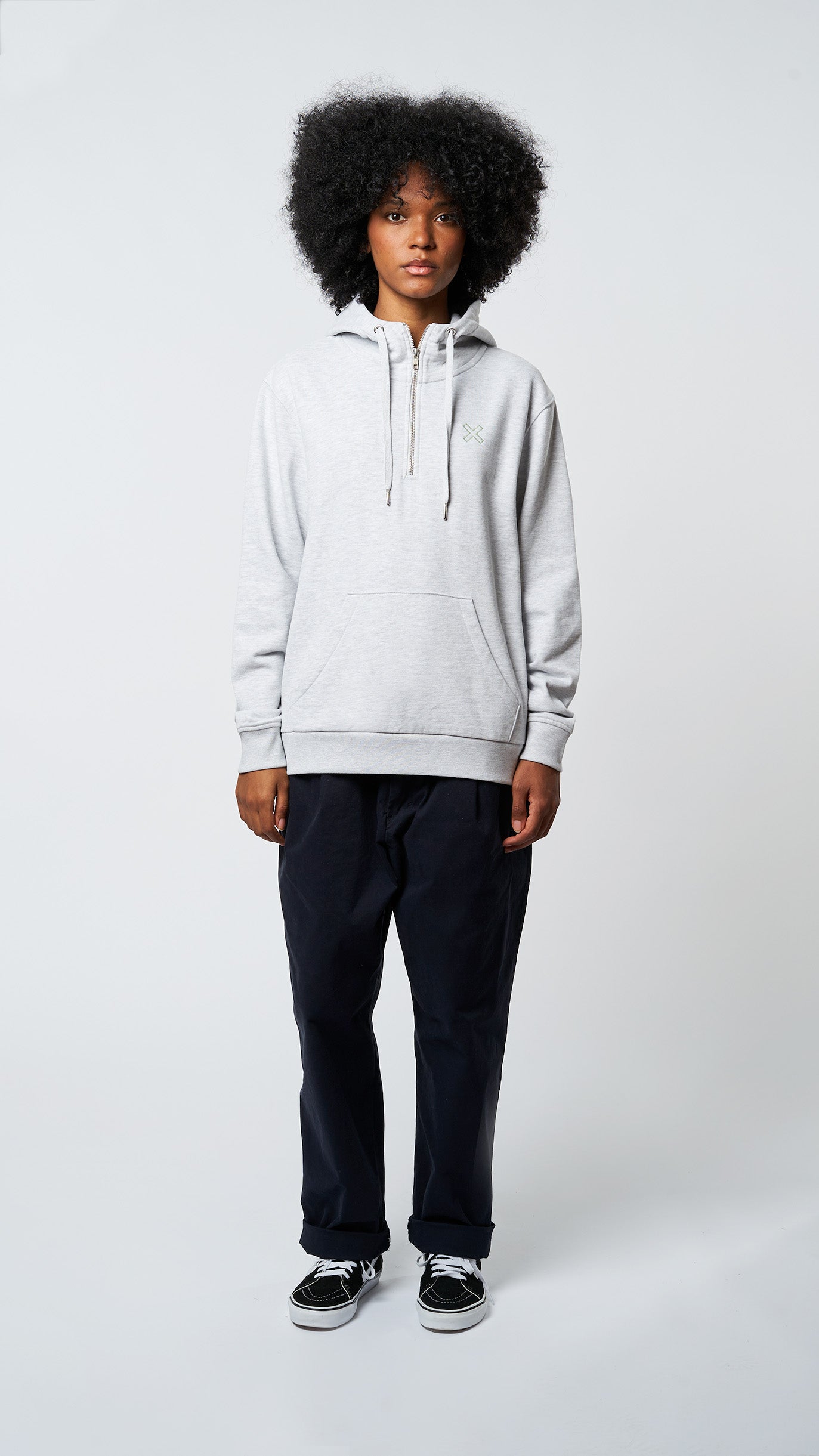HALF ZIP HOODIE REEF LIGHT GREY MELANGE thumbnail