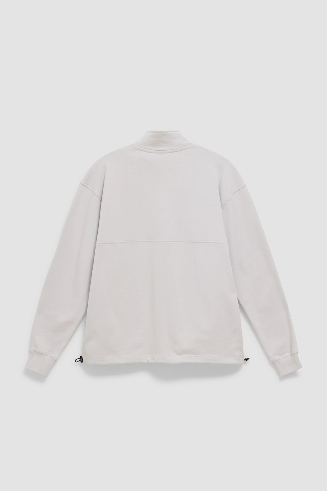 SUDADERA HALF ZIP OVAL LIGHT GREY