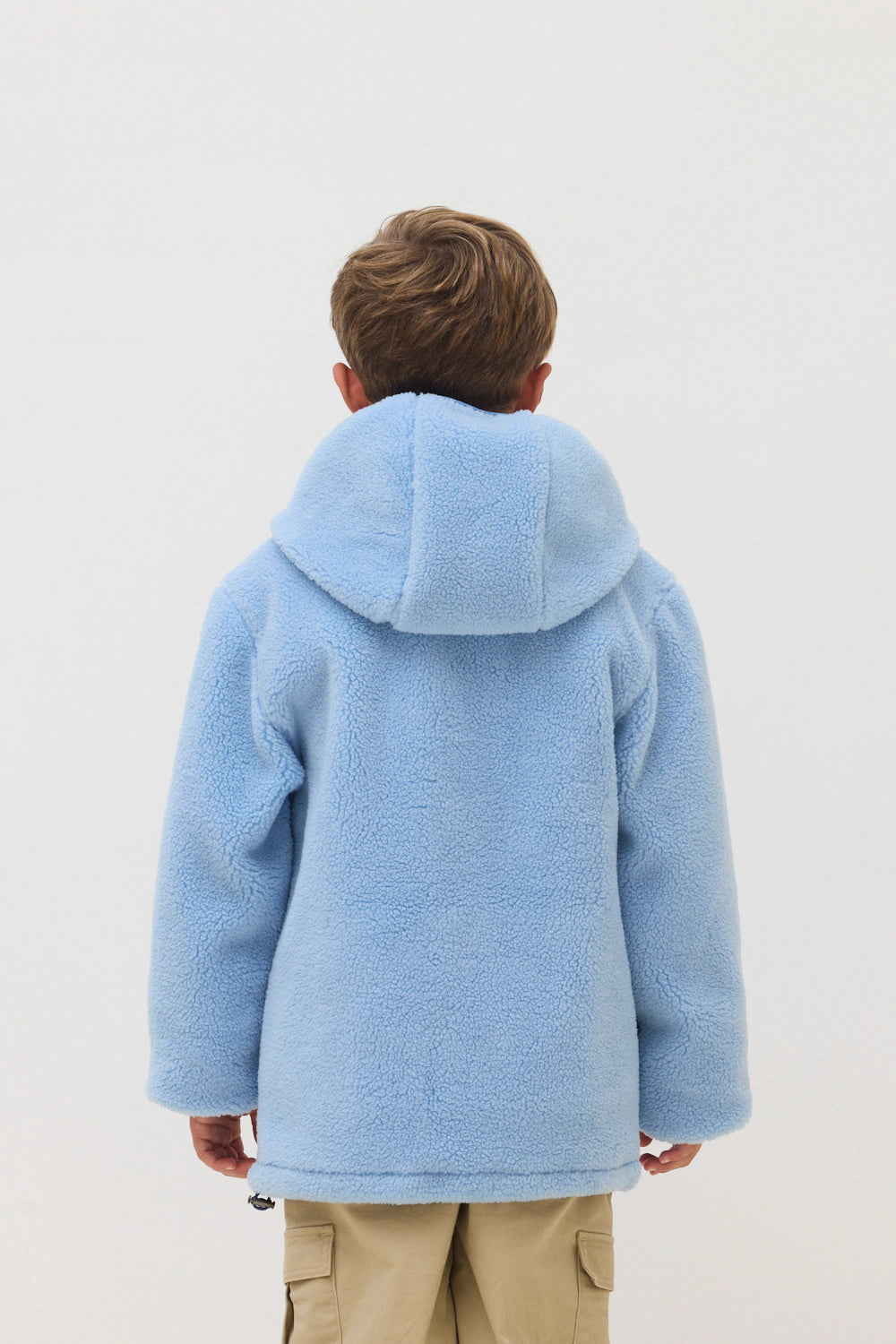 SUDADERA CON CAPUCHA POLAR KIDS BARRY LIGHT BLUE