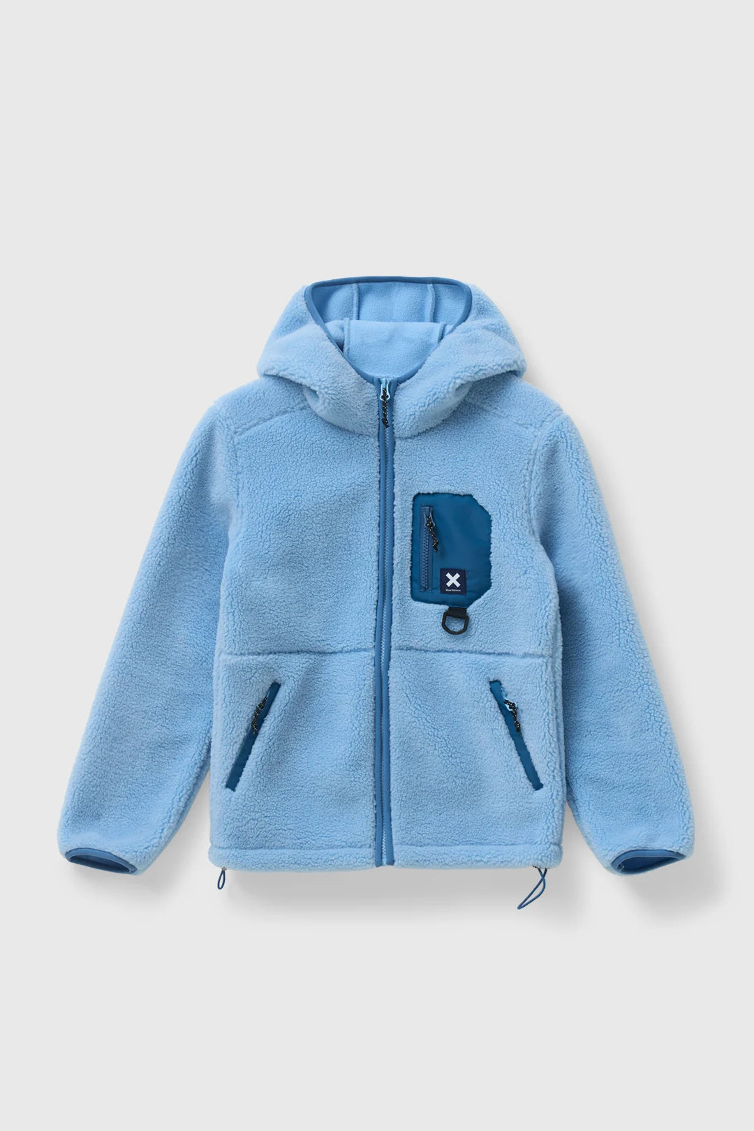SUDADERA CON CAPUCHA POLAR KIDS BARRY LIGHT BLUE