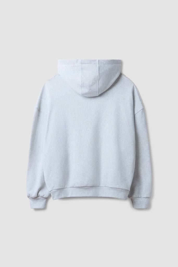 SUDADERA CON CAPUCHA CLEAN LIGHT GREY MELANGE
