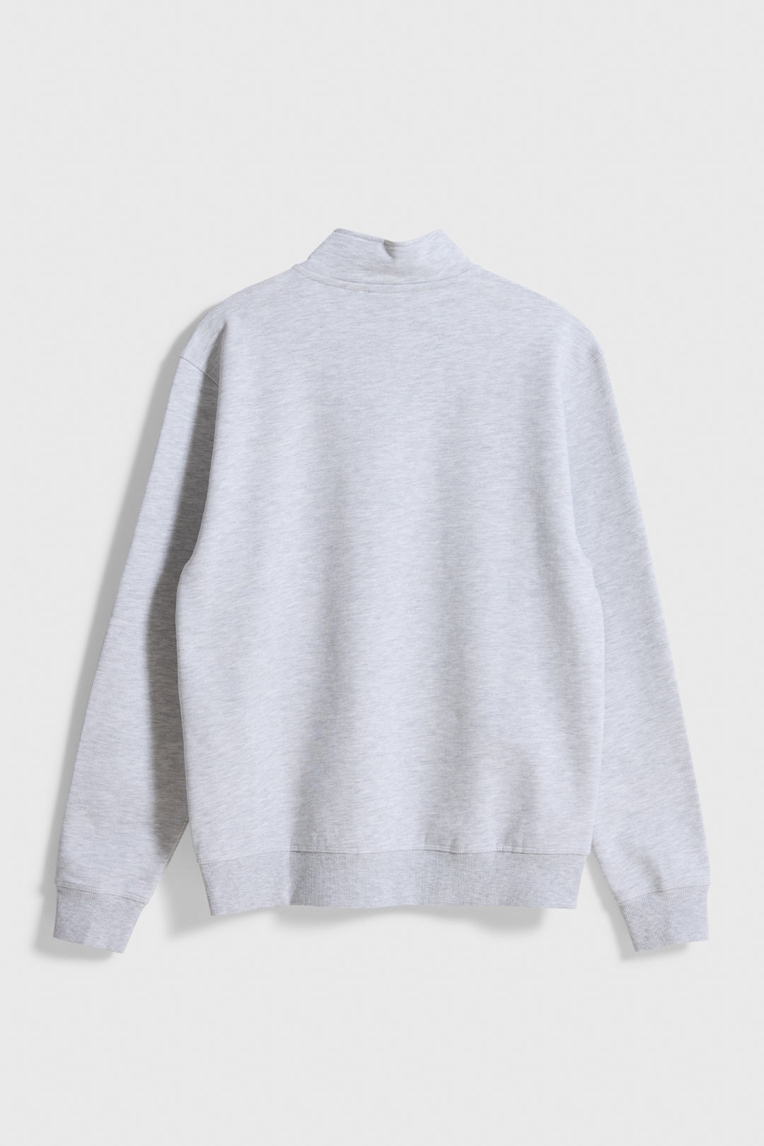 SUDADERA HALF ZIP LOGO LIGHT GREY MELANGE
