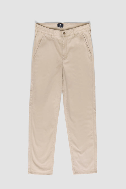 BEIGE MATT STRAIGHT PANT