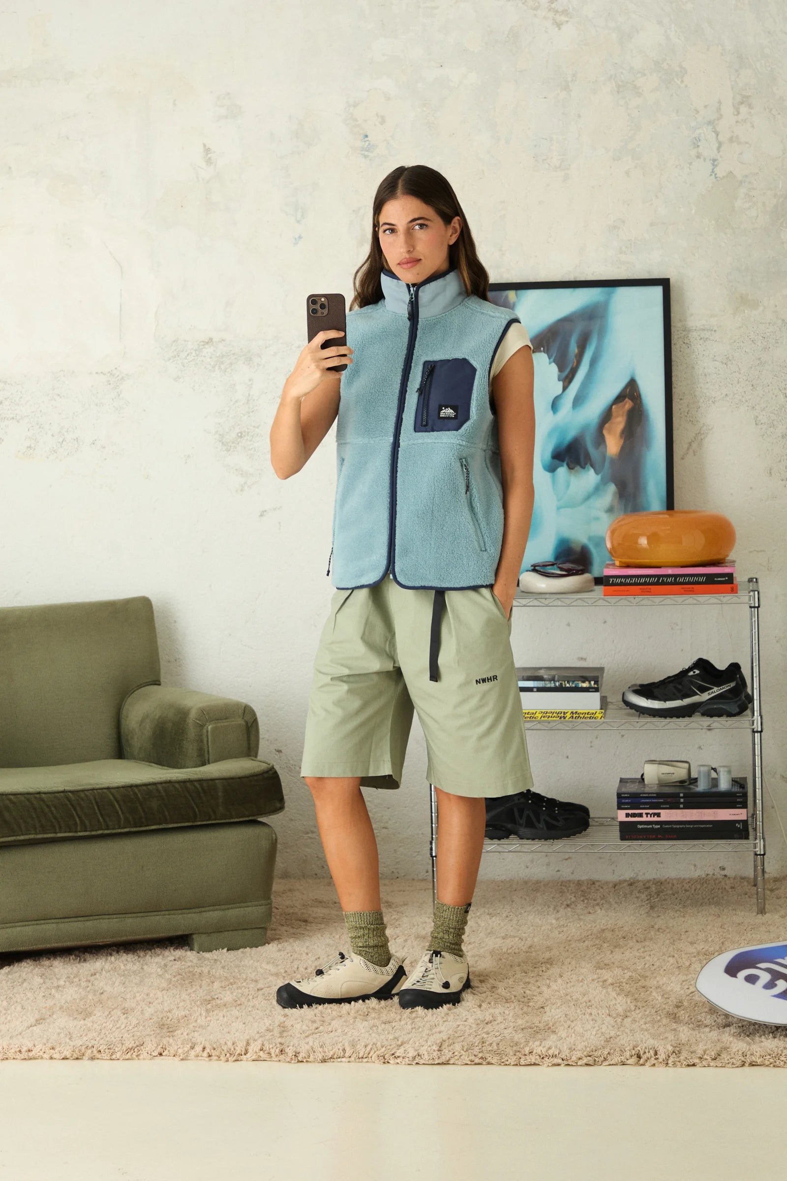 CHALECO FLEECE ROPE MENTA thumbnail