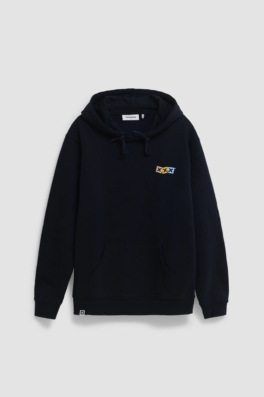 SUDADERA CON CAPUCHA DICE AZUL MARINO