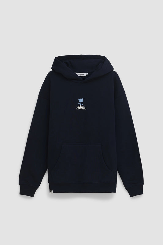 SUDADERA CON CAPUCHA FLOWER AZUL MARINO