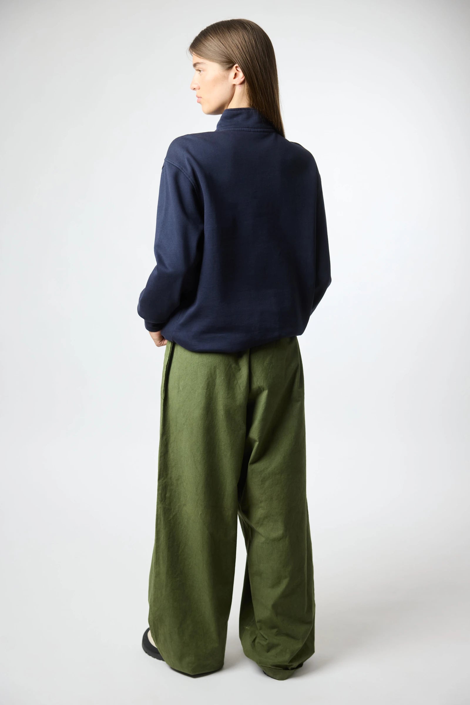 SUDADERA HALF ZIP ICONIC AZUL MARINO thumbnail