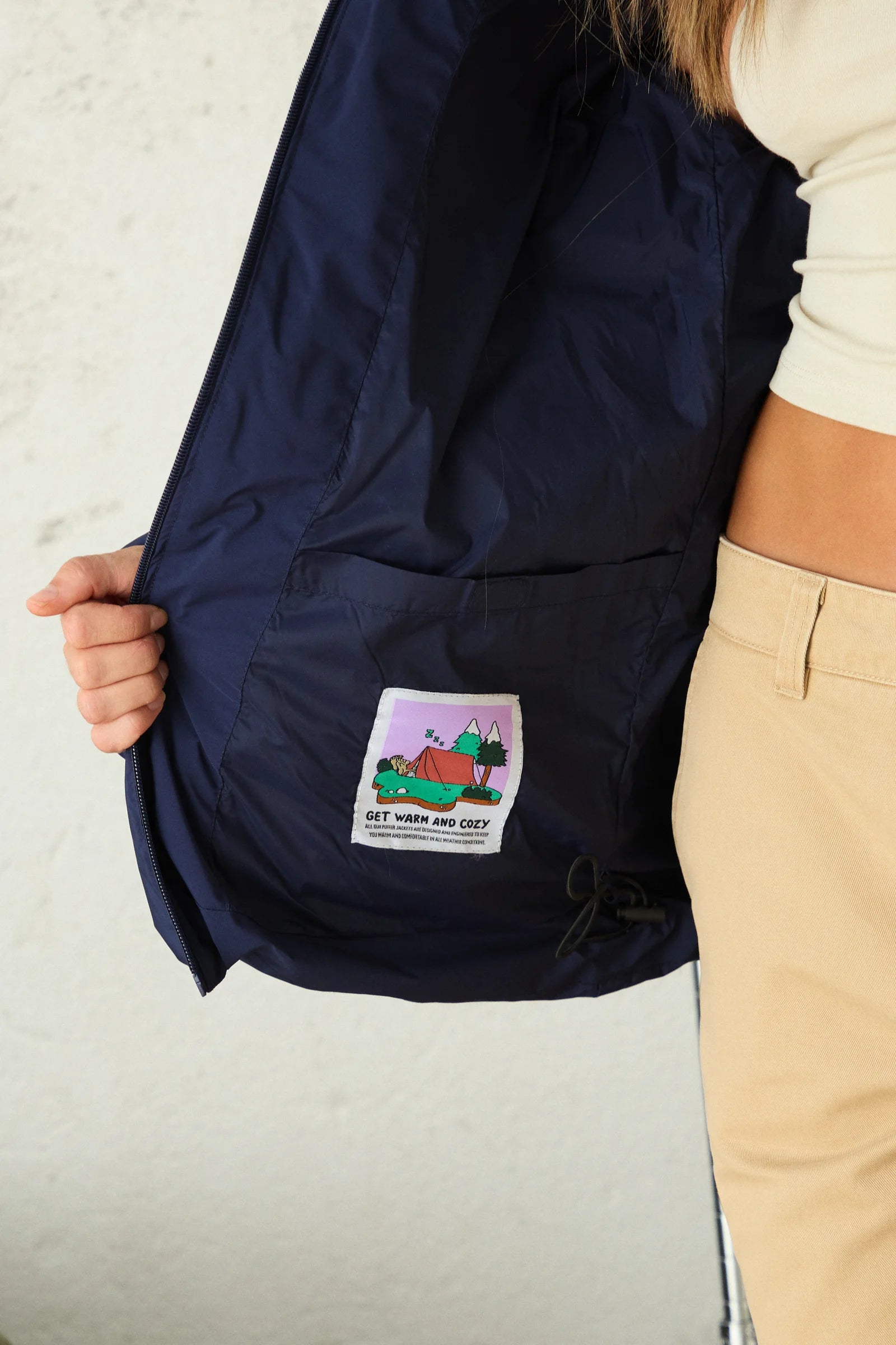 PUFFER PARKA NEST AZUL MARINO