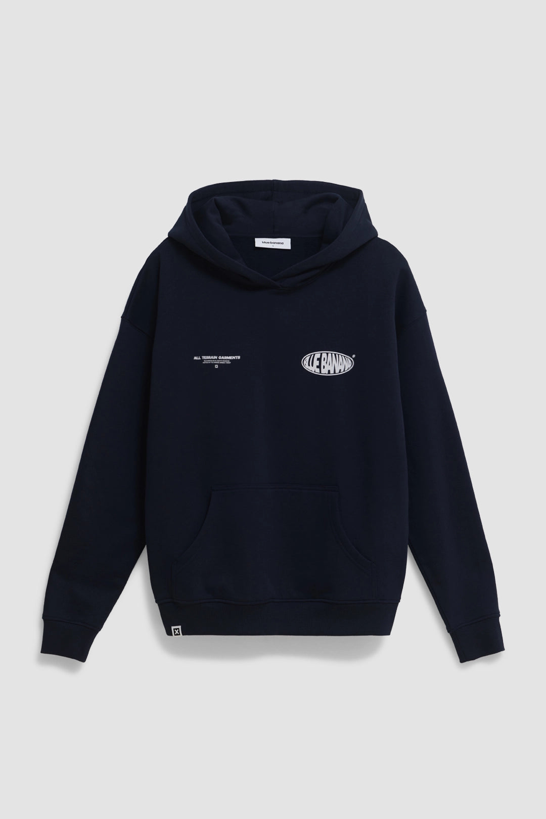 SUDADERA CON CAPUCHA OVAL AZUL MARINO