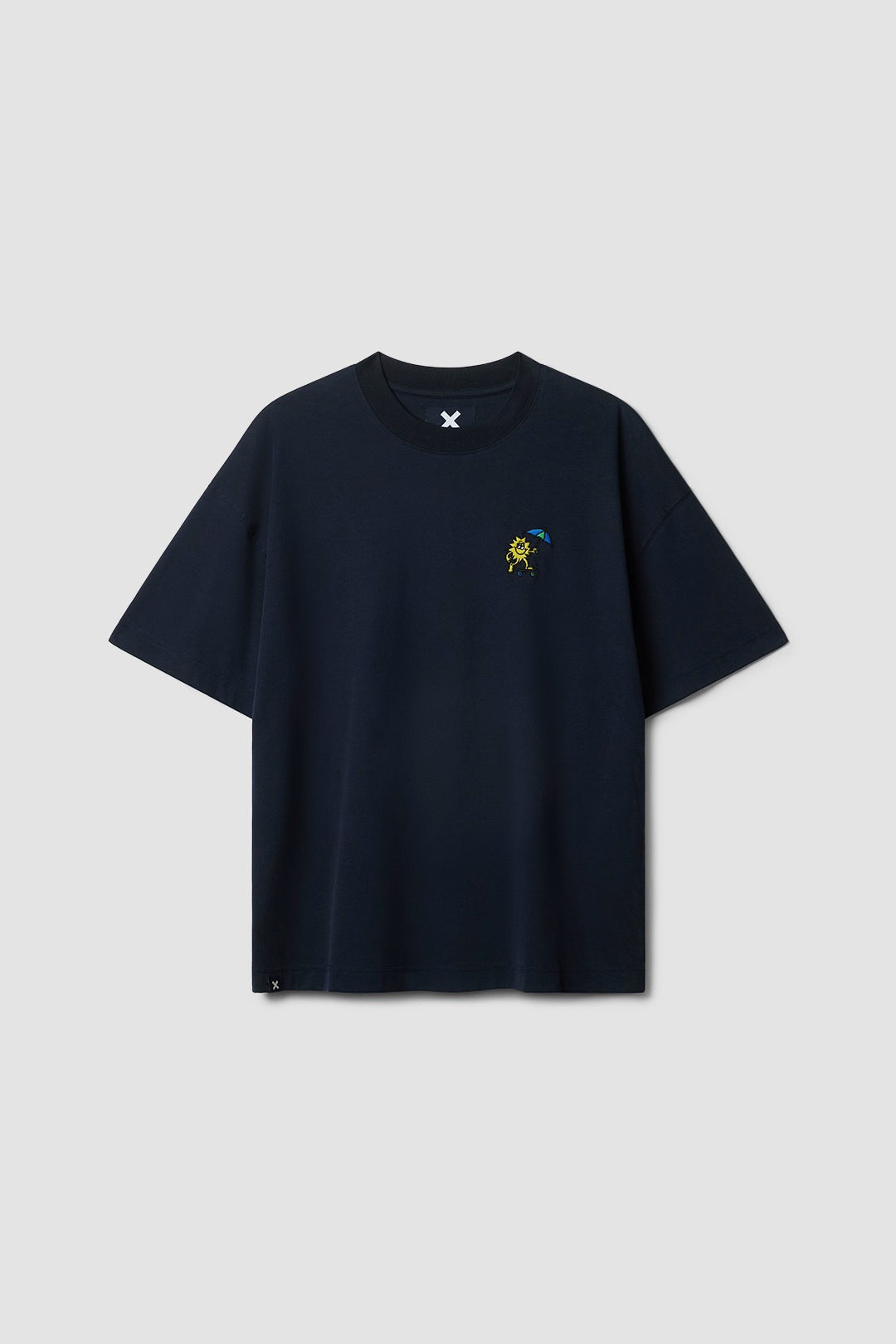 NAVY QUILT TEE