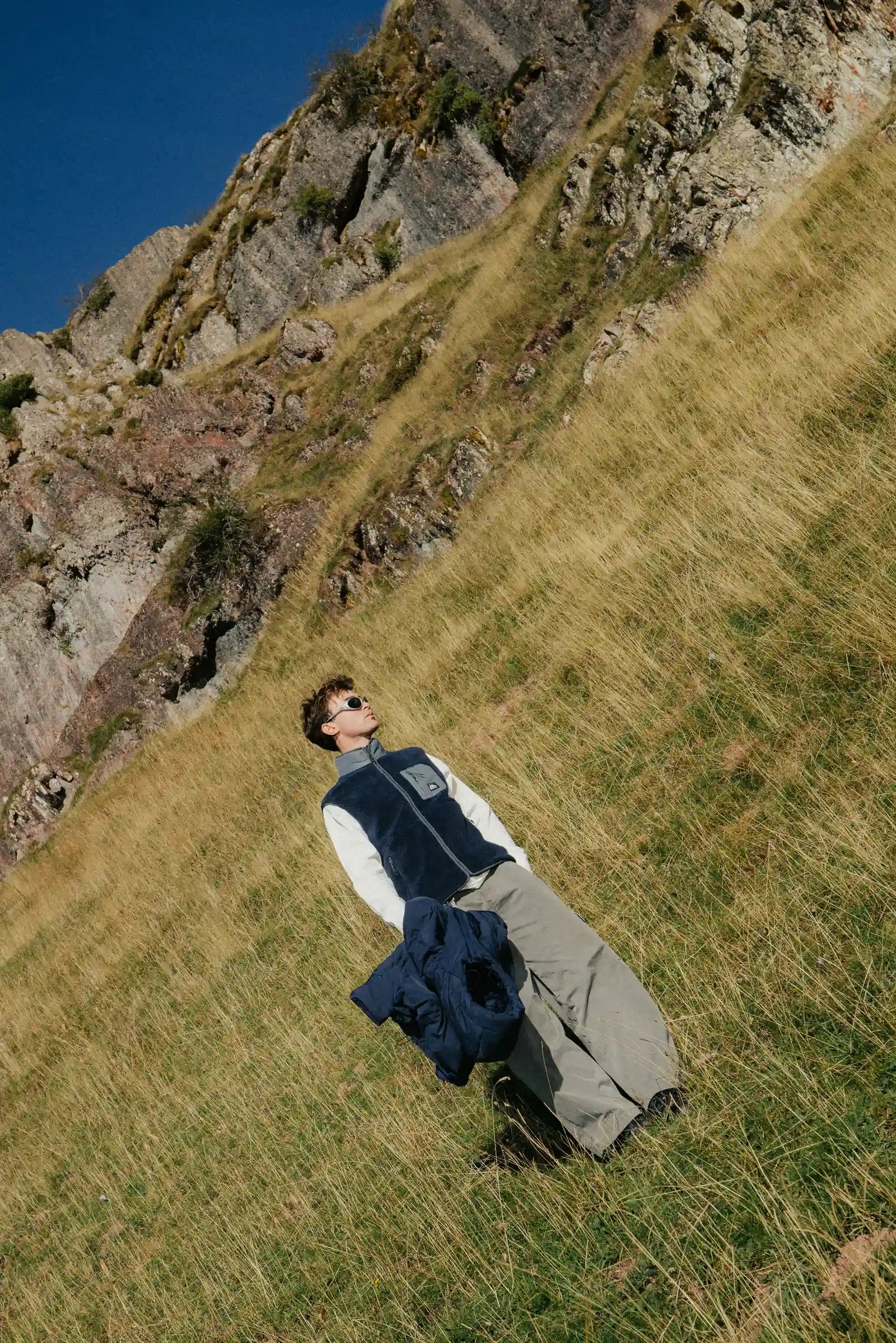 CHALECO FLEECE ROPE AZUL MARINO