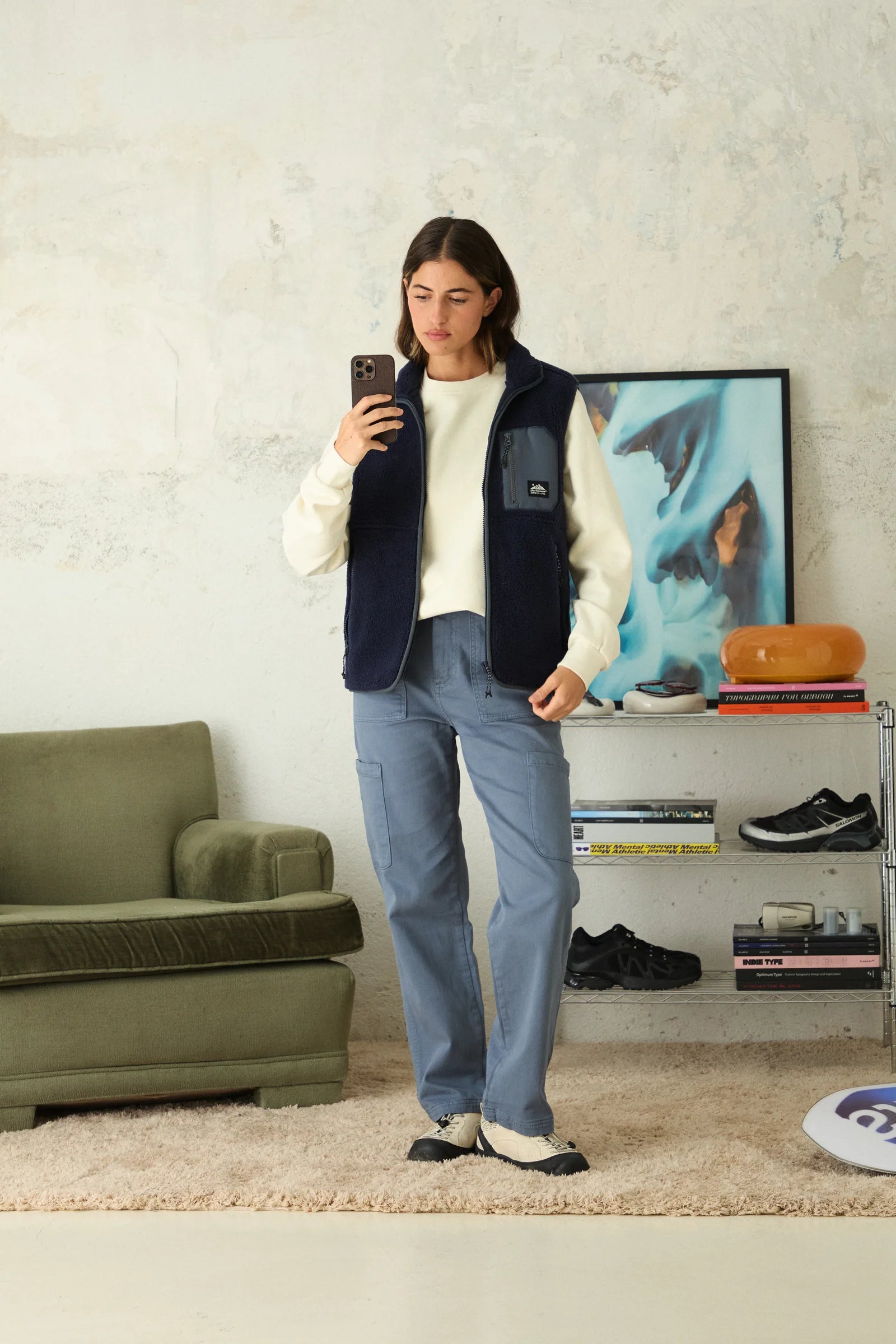 CHALECO FLEECE ROPE AZUL MARINO thumbnail