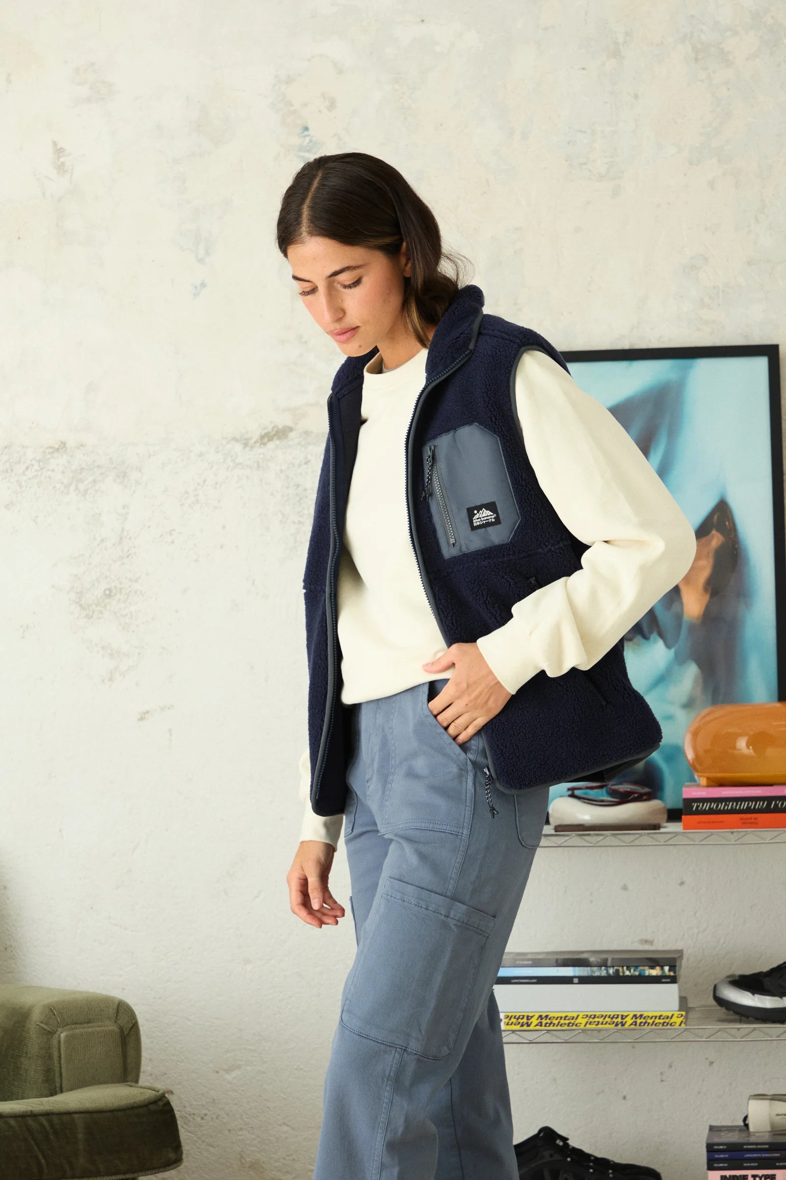 CHALECO FLEECE ROPE AZUL MARINO thumbnail