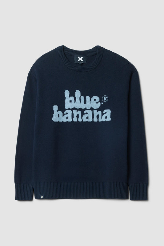 NAVY SHELTER KNITTED SWEATER