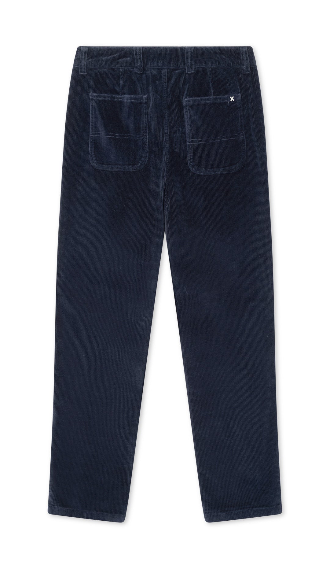 NAVY CORDUROY STRAIGHT PANTS
