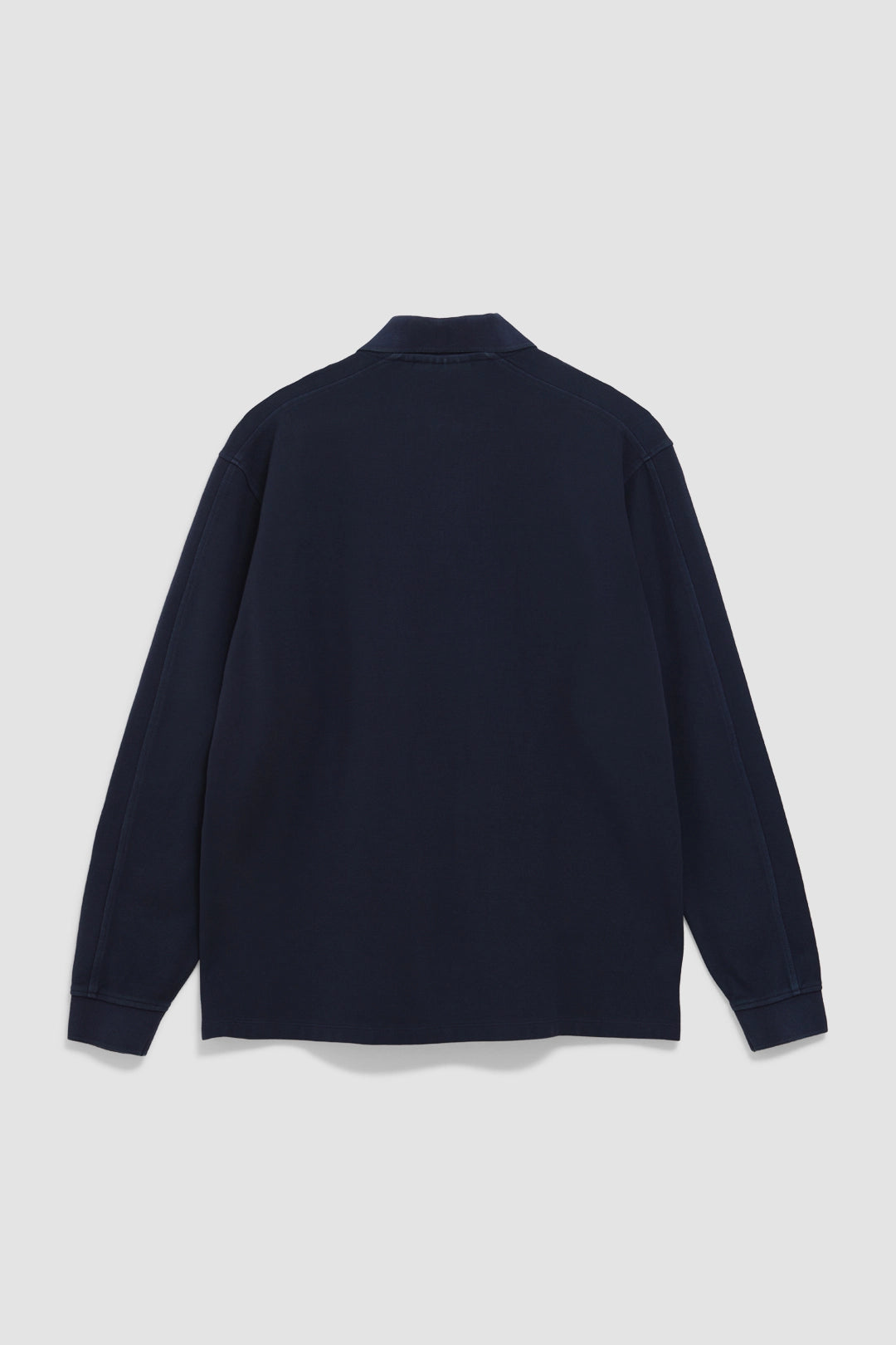 NAVY LOGO LONG SLEEVE POLO