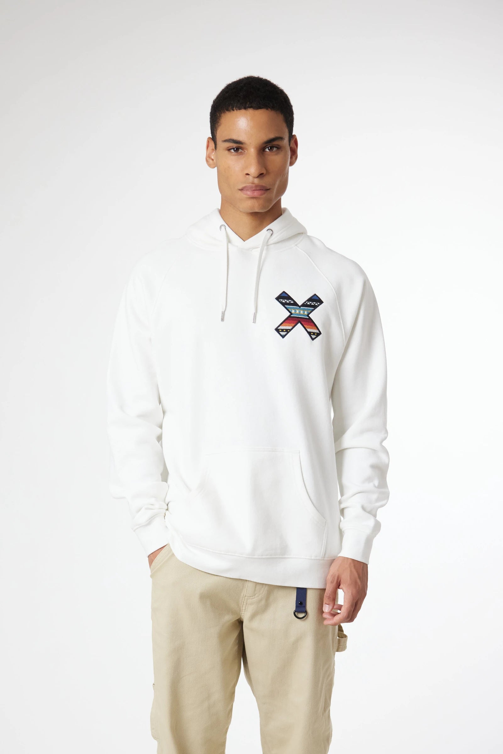 PACK SUDADERA CON CAPUCHA CLASSIC BLANCO ROTO (ADULTO + KIDS)