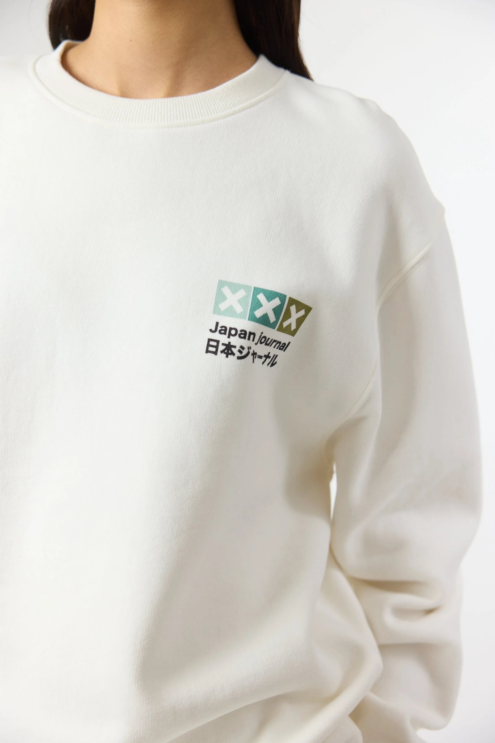 SUDADERA SQUARE BLANCO ROTO