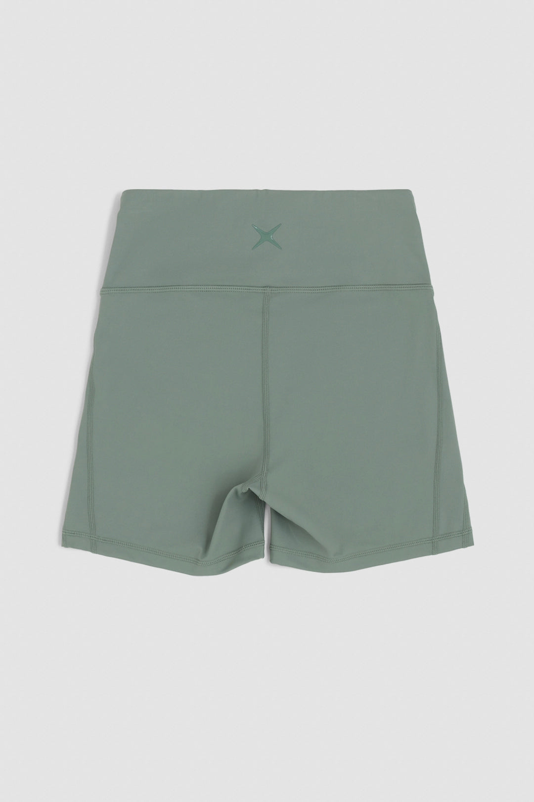 OLIVE GREEN WASHED ACTIVE WOMAN SHORT LEGGINS