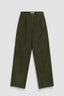 OLIVE GREEN CORD WOMAN STRAIGHT PANT