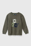 JERSEY KNITTED KIDS GRAVITY OLIVE GREEN