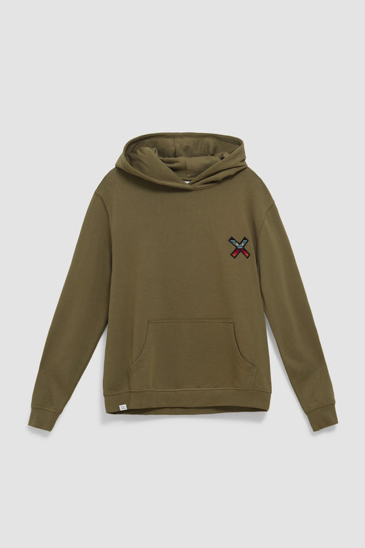 SUDADERA CON CAPUCHA NEDERLAND OLIVE GREEN
