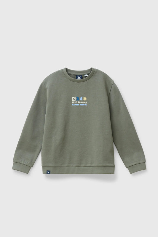 SUDADERA KIDS BOX OLIVE GREEN