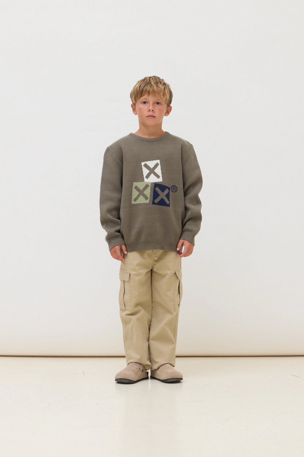 JERSEY KNITTED KIDS GRAVITY OLIVE GREEN