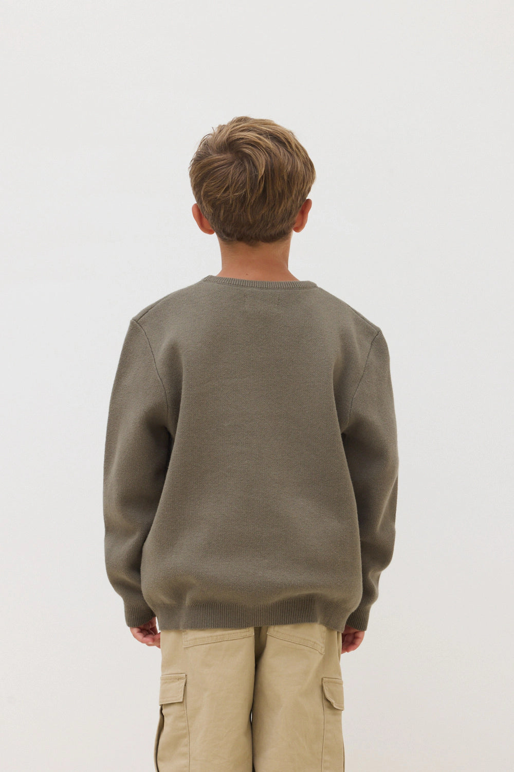 JERSEY KNITTED KIDS GRAVITY OLIVE GREEN