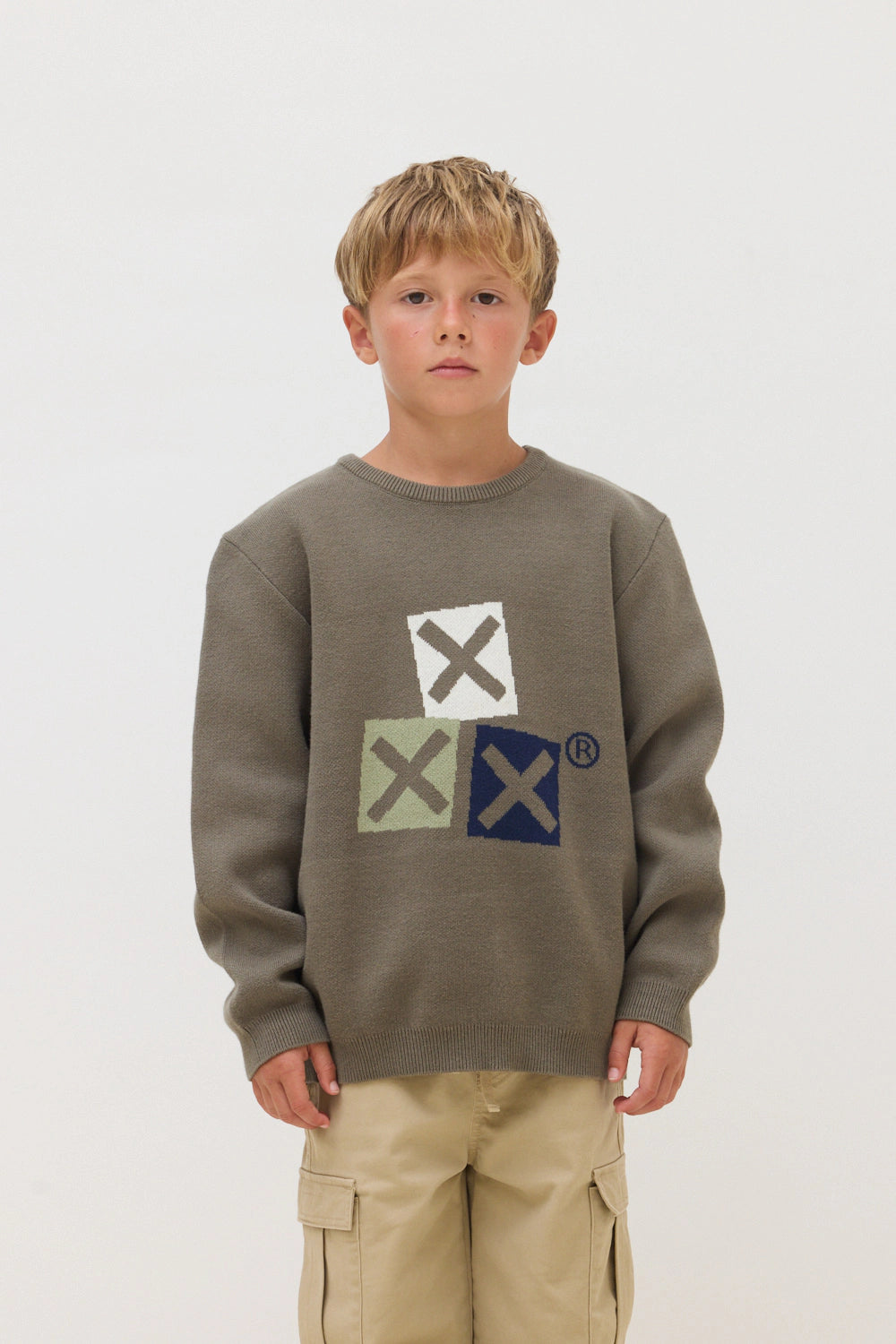 JERSEY KNITTED KIDS GRAVITY OLIVE GREEN