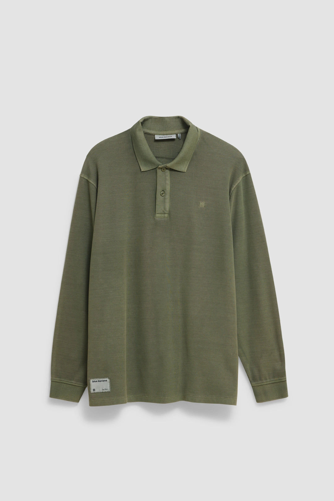 POLO MANGA LARGA LOGO OLIVE GREEN