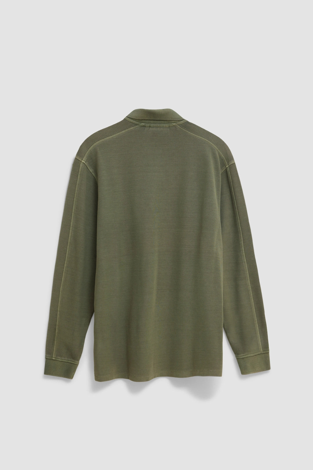 POLO MANGA LARGA LOGO OLIVE GREEN