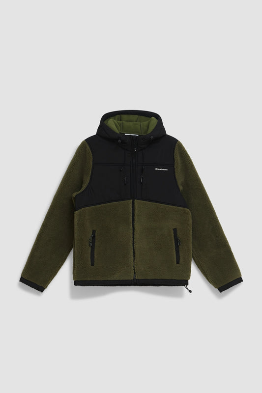SUDADERA CON CAPUCHA POLAR SHERPA OLIVE GREEN