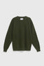 OLIVE GREEN WAFFLE KNITTED SWEATER