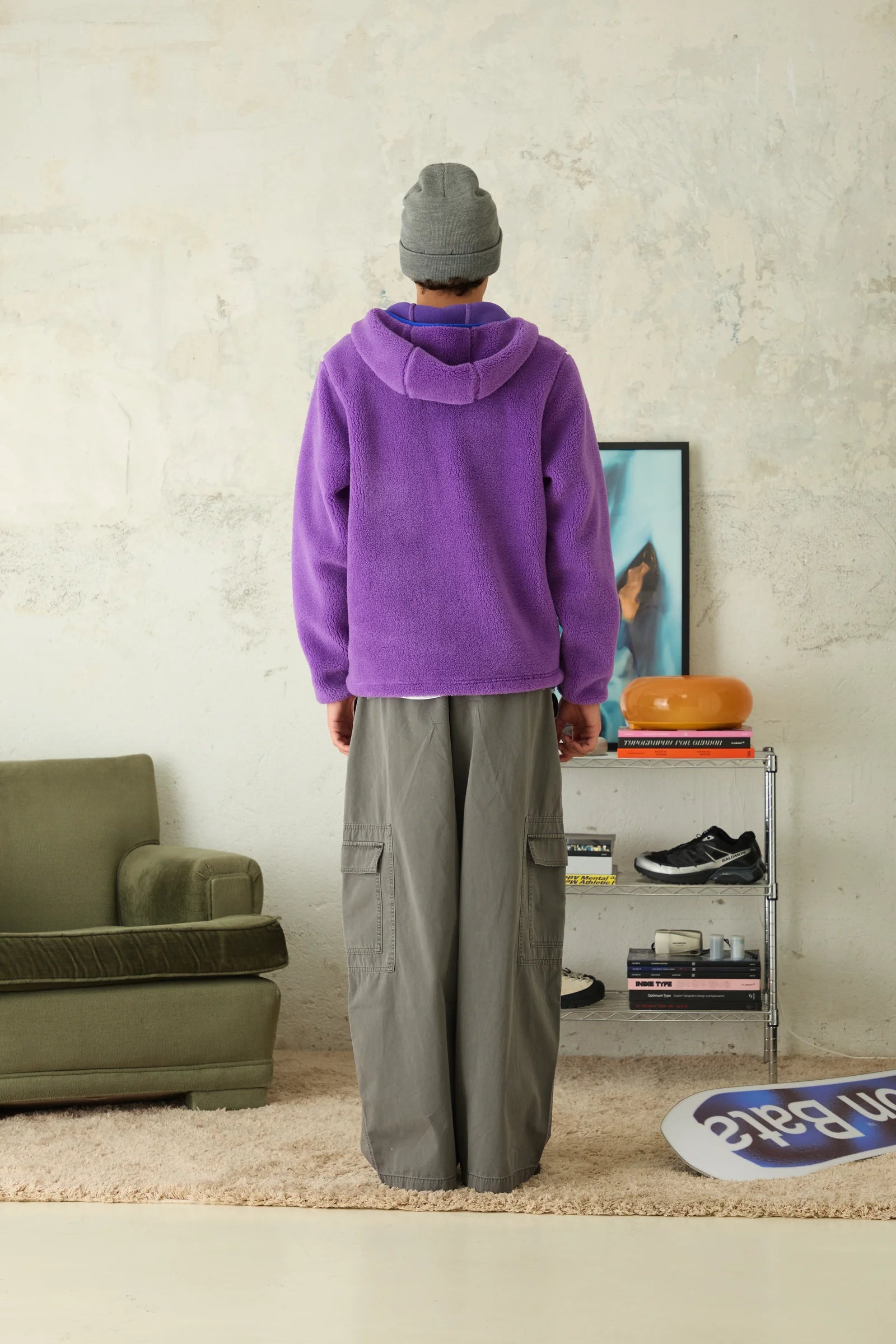 SUDADERA CON CAPUCHA POLAR CAVE MORADA thumbnail