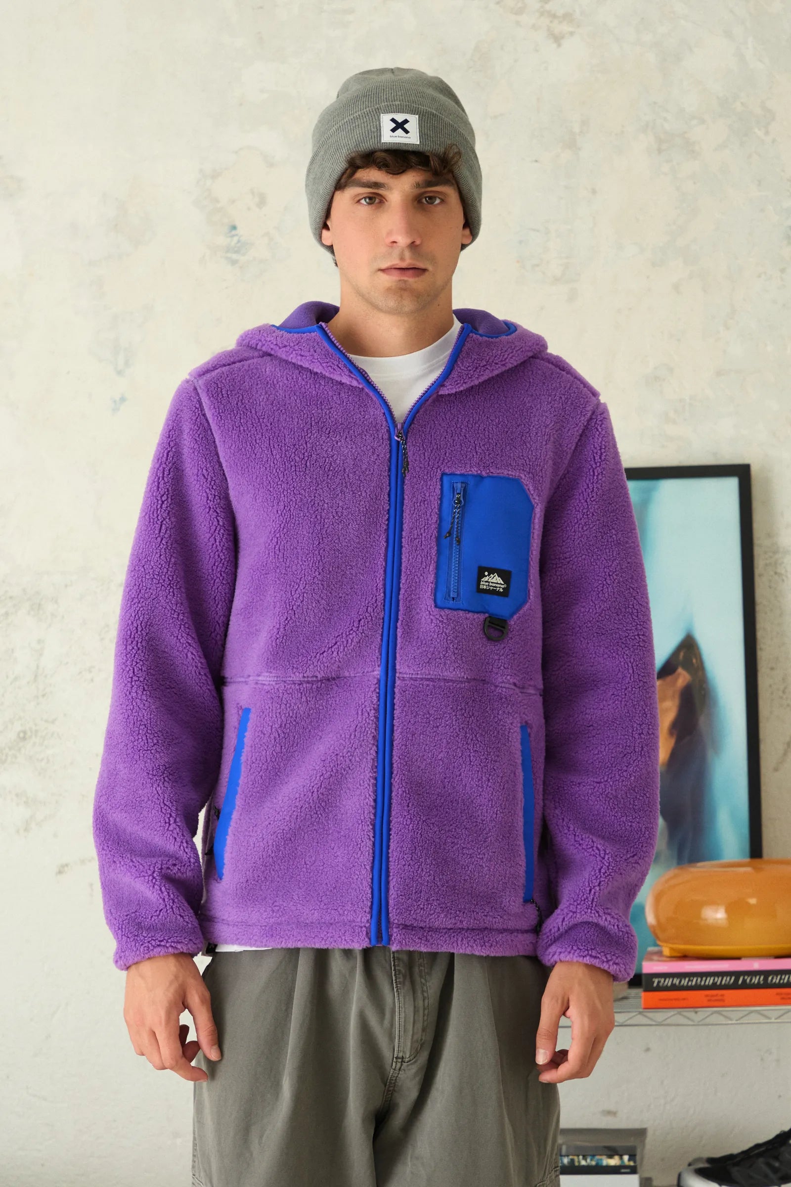 SUDADERA CON CAPUCHA POLAR CAVE MORADA thumbnail