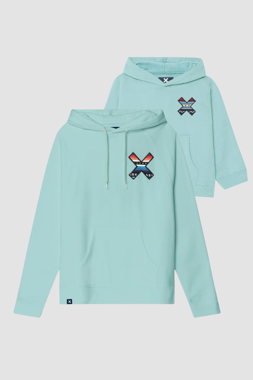 PACK SUDADERA CON CAPUCHA CLASSIC ACQUA (ADULTO + KIDS) thumbnail