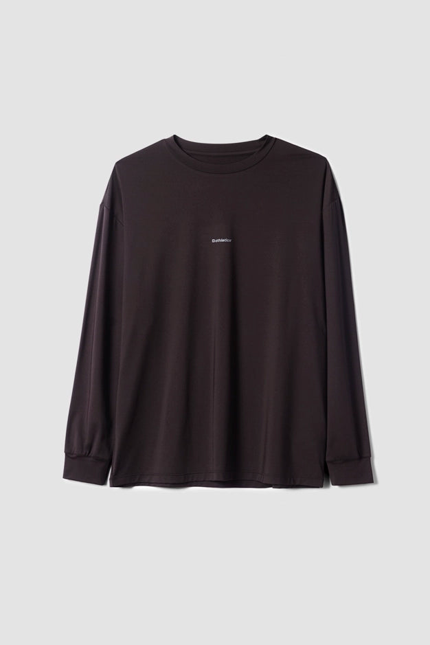 SOLID BROWN TRAIN LS TEE