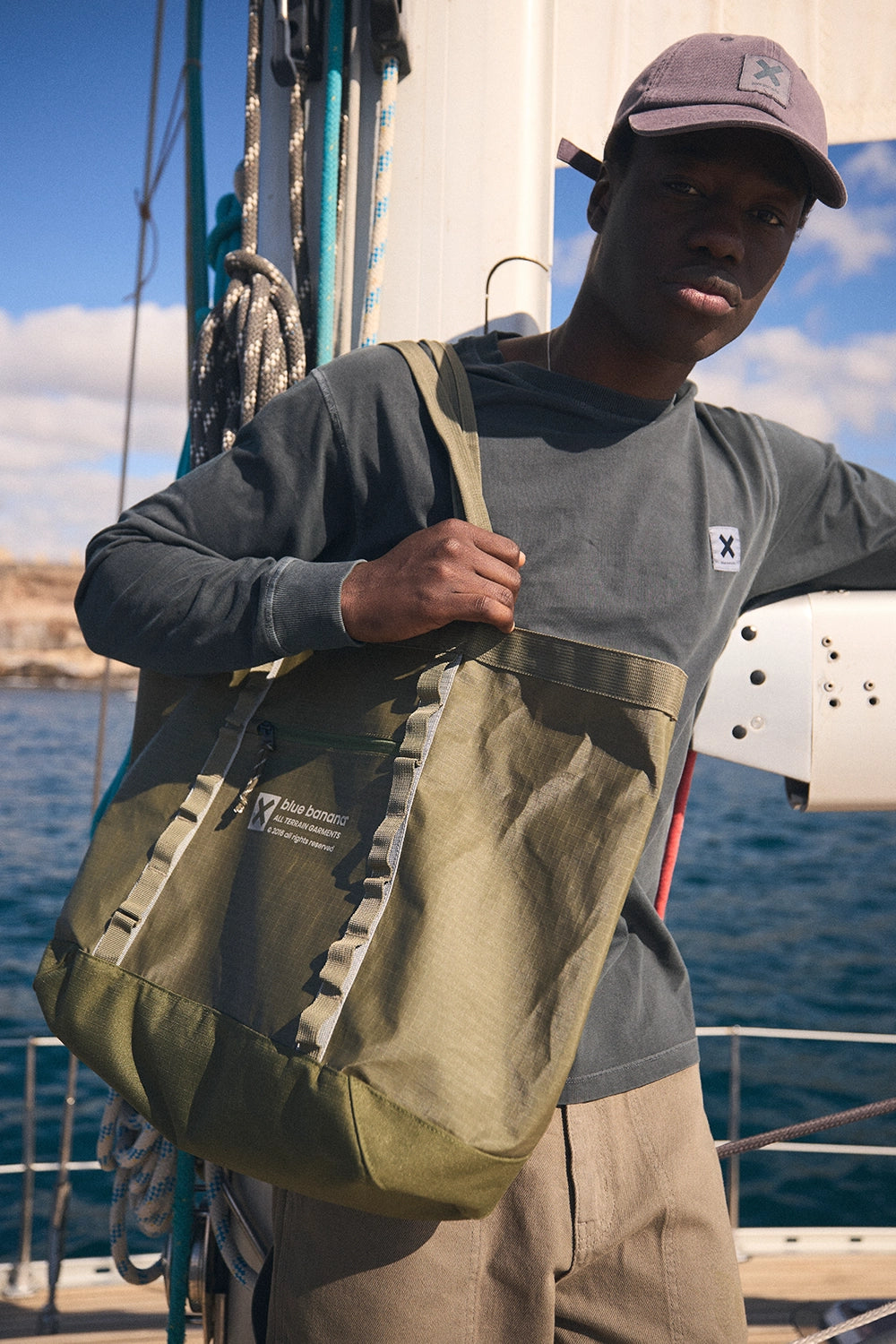 OLIVE GREEN SUMMER TOTE BAG