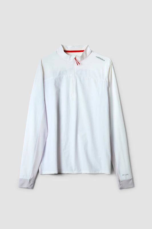 SUDADERA HALF ZIP IN BLANCA