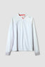 WHITE IN HALF ZIP CREW